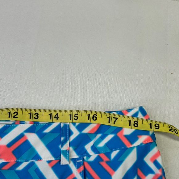 Slazenger Women's Golf Skort Blue Geometric Athletic Skirt Shorts Size 14 - Picture 7 of 8